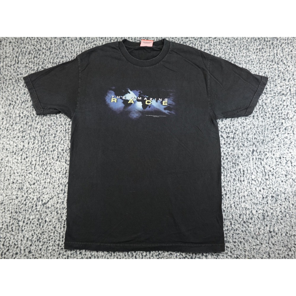 Television City The Amazing Race T-Shirt‎ Mens L Black 2008 CBS Reality TV